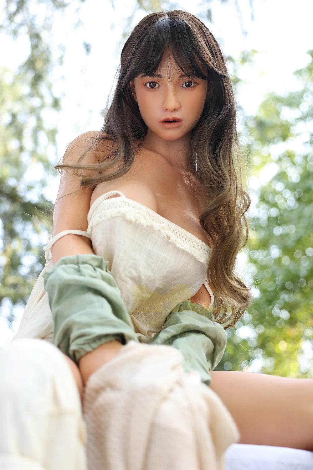Irontechdoll Indica 167cm ROS Head Full Silicone Oral Sex Doll S37 Dark Tanned Realistic Movable Jaw Adult Love Doll