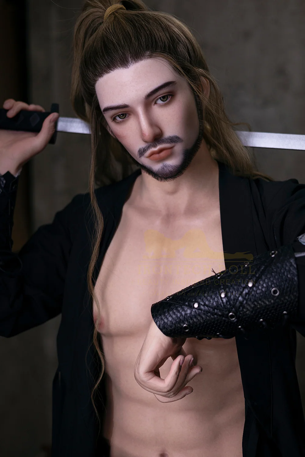 Irontechdoll John Plus 176m cM10 Full Silicone Male Adult Love Doll Handsome Period Costume Male Sex Doll alternate view