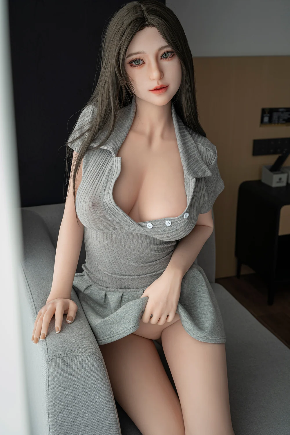 Celandine 170cm C65 Black Hair Sexy Lady TPE Sex Doll Natural Skin Adult Love Doll