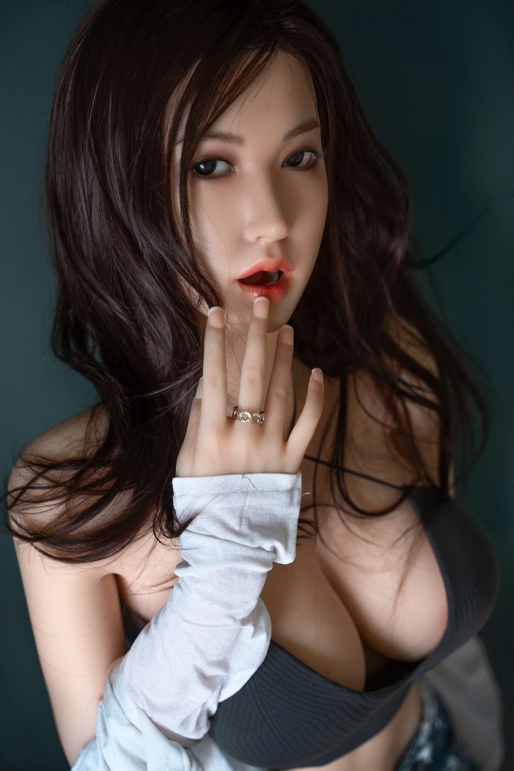 Thalia 160cm #545 Silicone Head Oral Sex Doll Natural Skin TPE Body Movable Jaw Adult ROS Love Doll