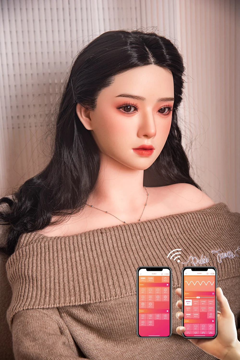 163cm Unique Design Muncey Asian Medium Boobs App-Controleld Sex Doll Silicone Head TPE Body Love Doll