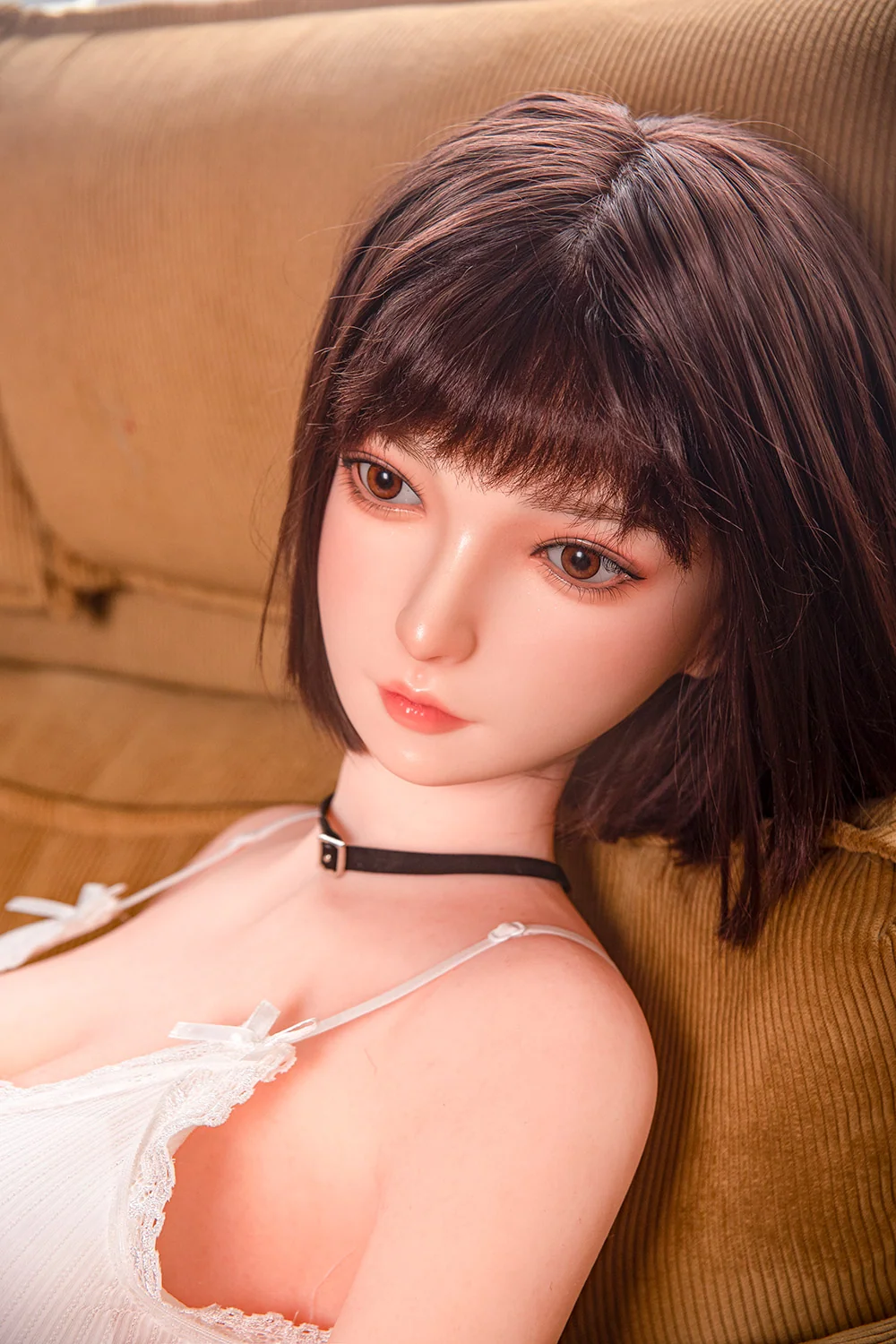 163cm Momo Unique Design Short Hair Medium Boobs Sex Doll Silicone Head TPE Body Realistic Love Doll