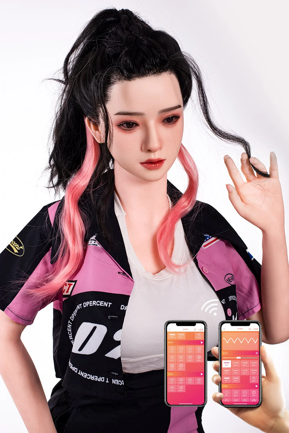 163cm Unique Design Muncey Plus Silicone Head App-Controlled Sex Doll TPE Body Medium Boobs Love Doll