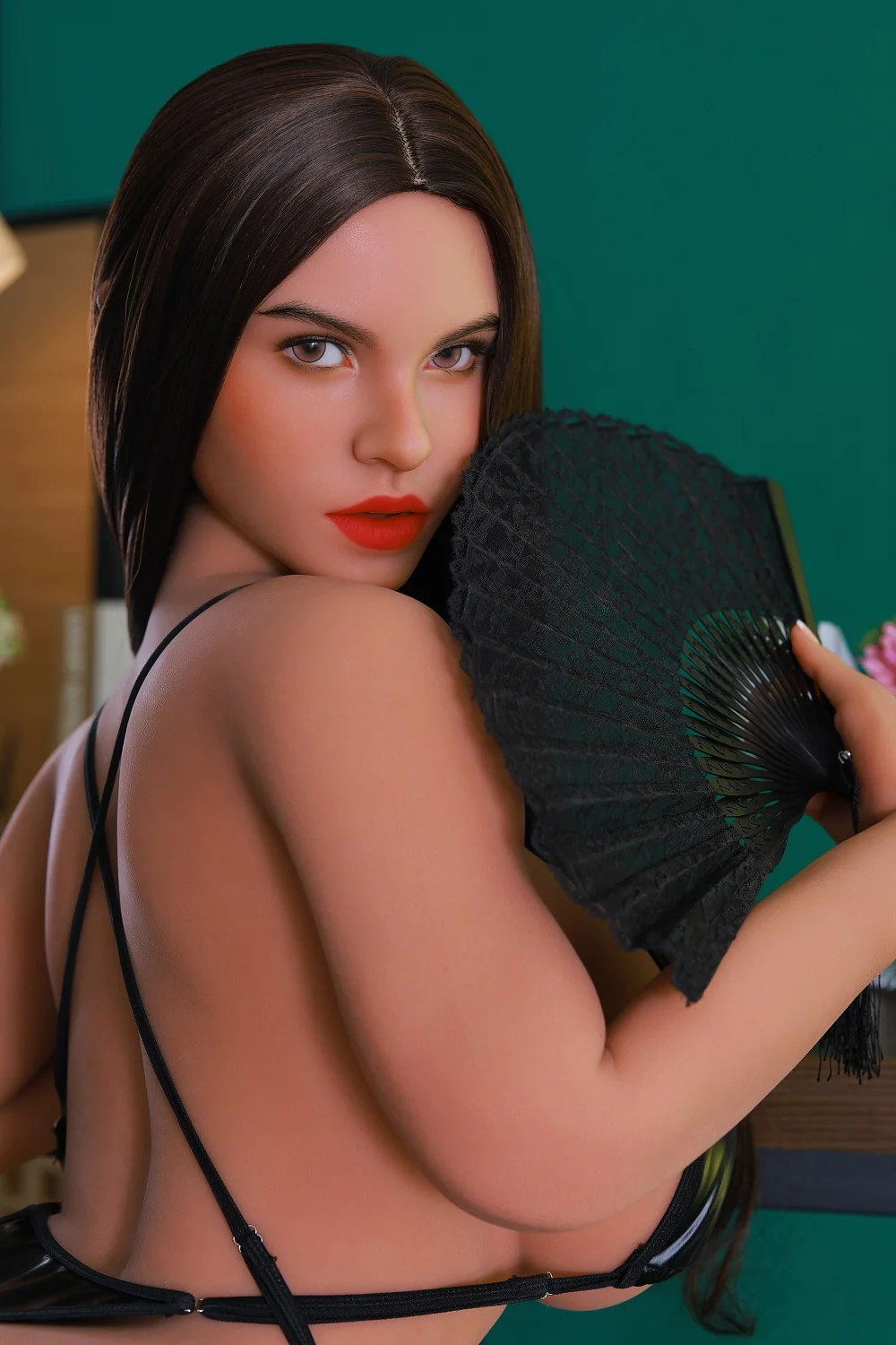 Abella Unique Design 166cm #864E Silicone ROS Head Sex Doll Movable Jaw TPE Body Oral Sex Adult Love Doll alternate view