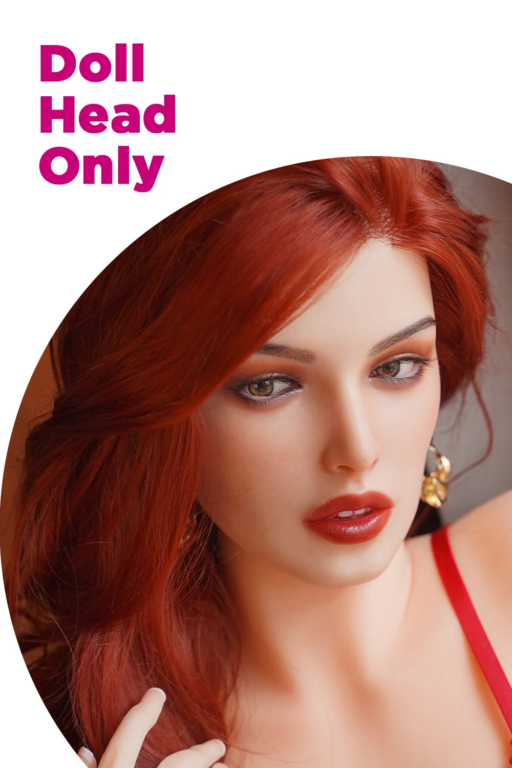 Gracy K9 Unique Design Silicone Head with Red Hair (Only Head)