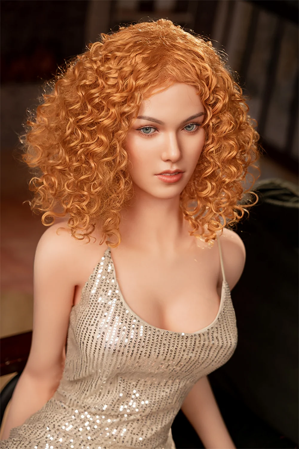 Jordi Unique Design Silicone Head European Style Sex Doll TPE Body Jelly Breasts Adult Love Doll with Wig
