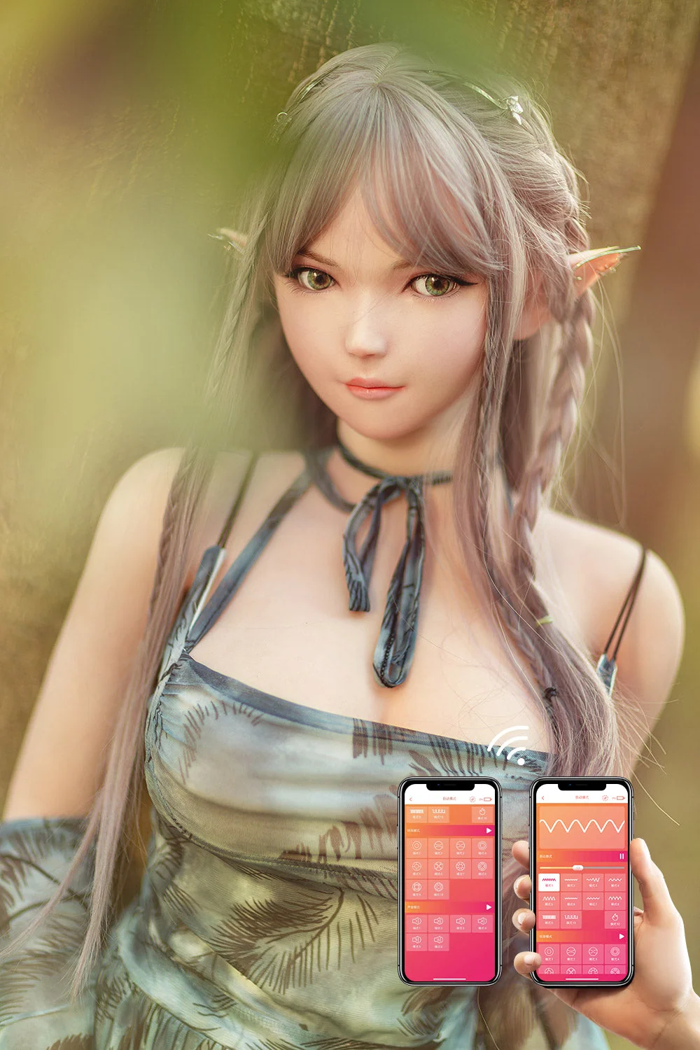 Aggie Unique Design 163cm Genie Sex Doll Silicone Head Elf Medium Breasts App-Controlled Love Doll