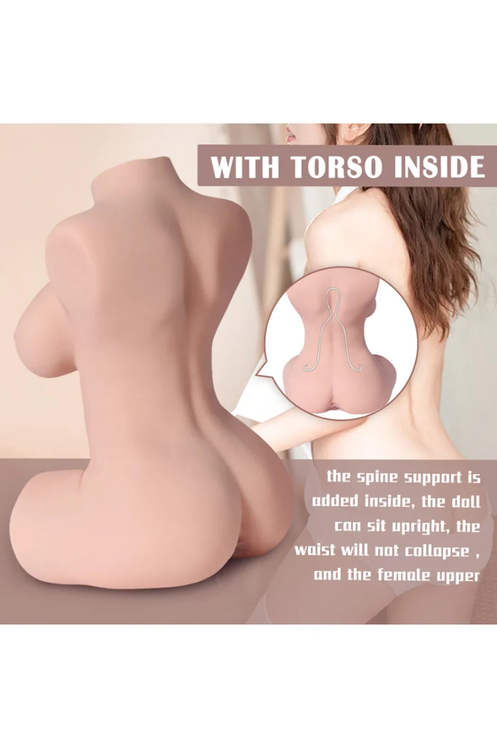 Realistic Torso Love Doll SQ-MA20020 Torso Sex Doll TPE Adult Sex Doll Torso alternate view