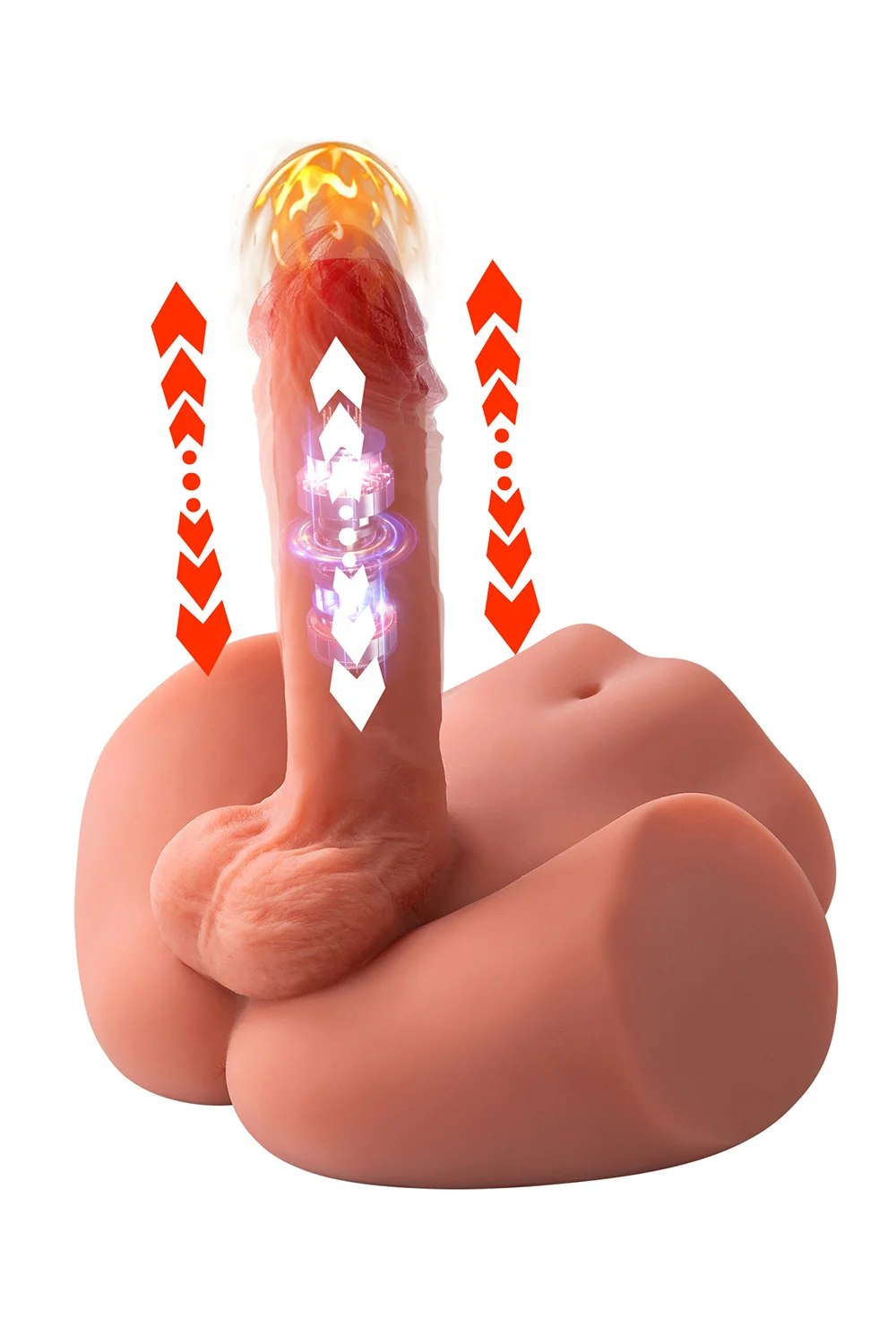 SQ-MAR30030 TPE Male Ass Sex Doll Torso Electric Big Dildo Male Sex Ass Torso Love Doll