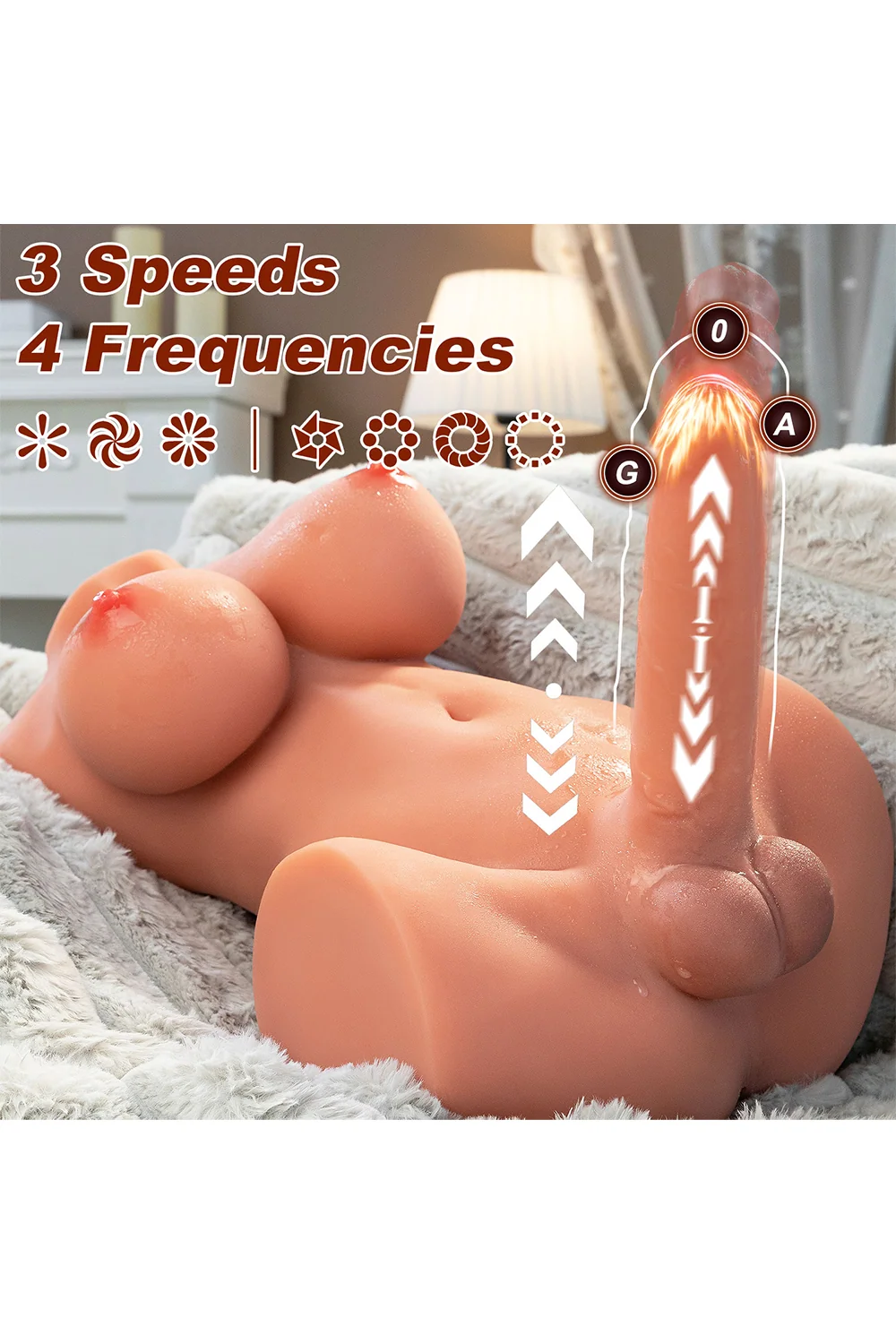 SQ-MAR30037 TPE Transgender Torso Sex Doll Half Body with Electric Dildo Shemale Sex Doll Torso alternate view