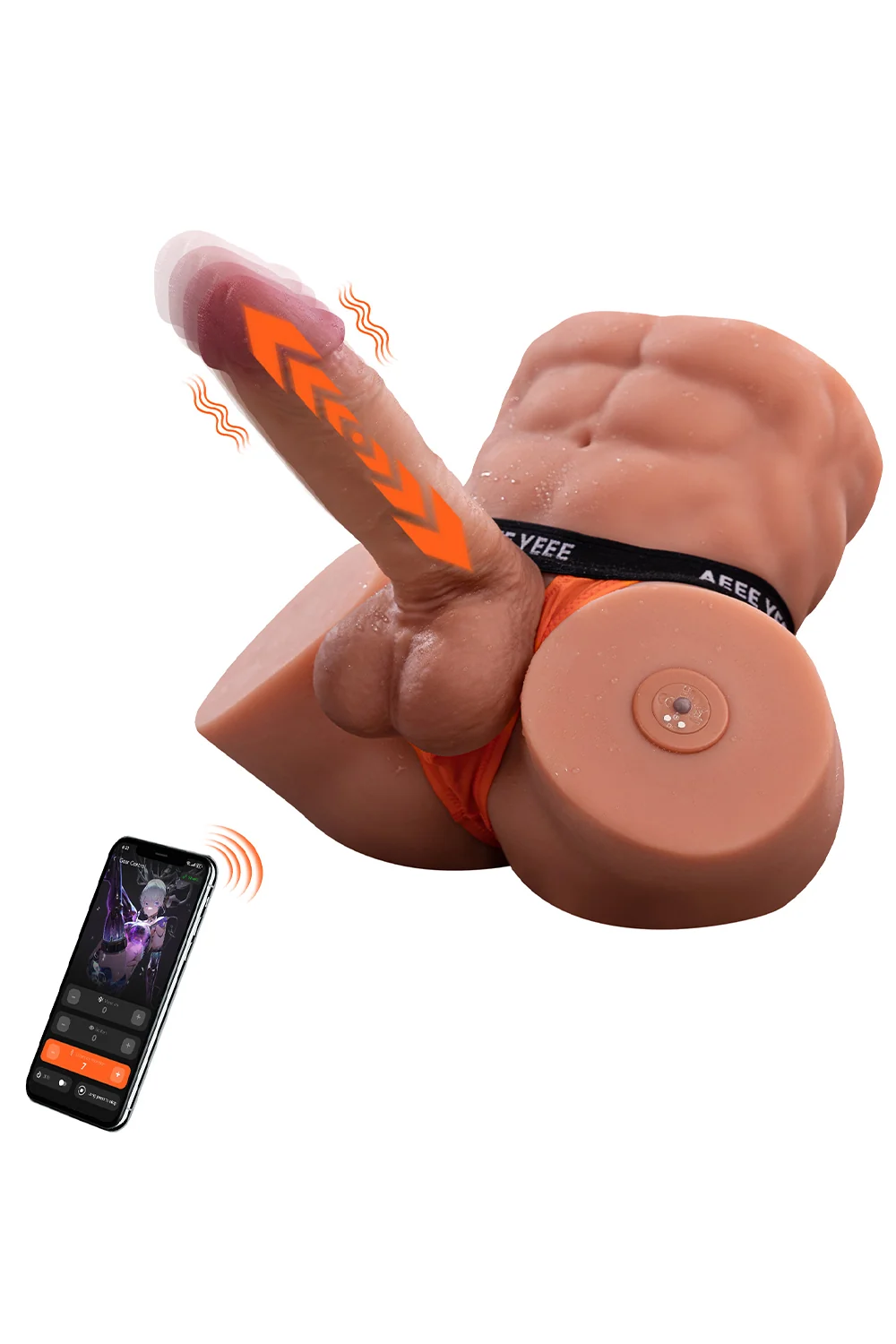 SQ-MAR30051 Electric Male Ass Sex Doll TPE Automatic Dildo Male Ass Torso Love Doll