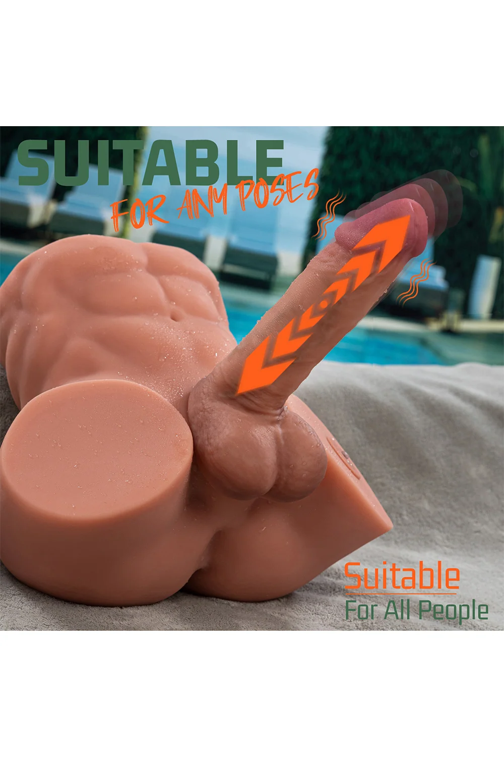 SQ-MAR30051 Electric Male Ass Sex Doll TPE Automatic Dildo Male Ass Torso Love Doll alternate view