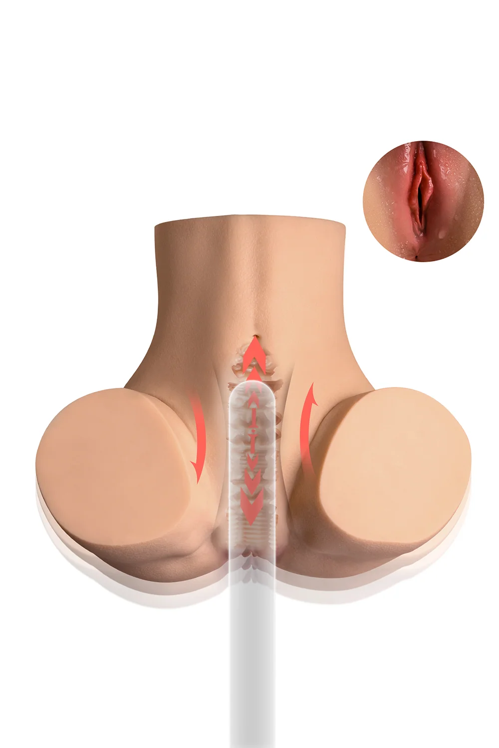 Vagina Stroking Torso Ass Electric Sucking Sexy Ass Doll SQ-MAS50084V
