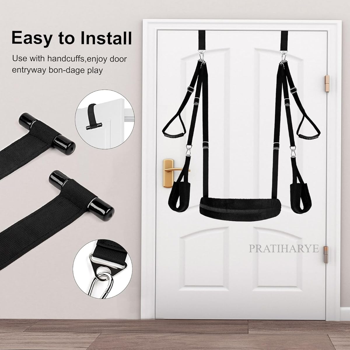 Heavy Quality Door Sling Swing Restraints Set alternate view