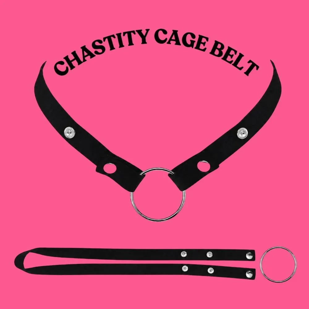 Adjustable Men's Chastity Belt Anti-Fall with Ring