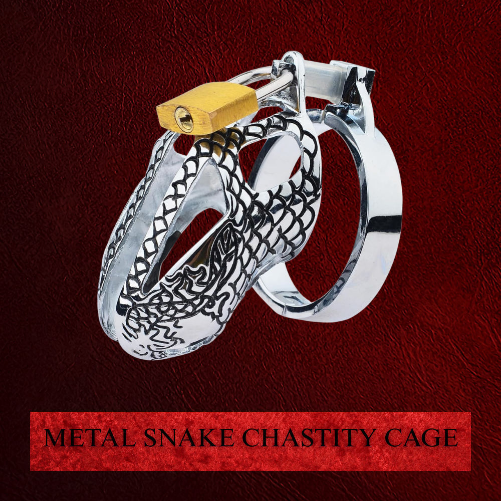 Snake Stainless Steel Men Chastity Cage alternate view