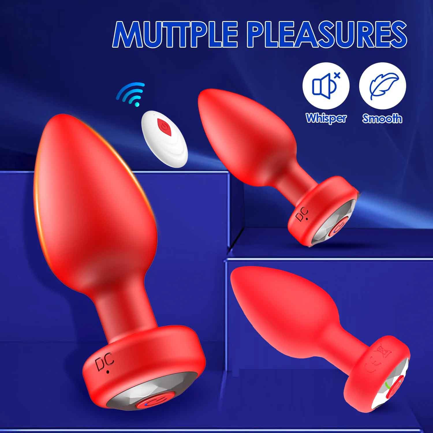 Wireless Remote Silicone Vibrating Butt Plug alternate view