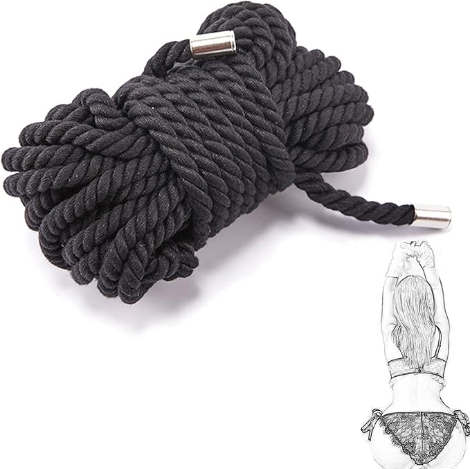 10M Red Bondage Rope with Metal Clip alternate view
