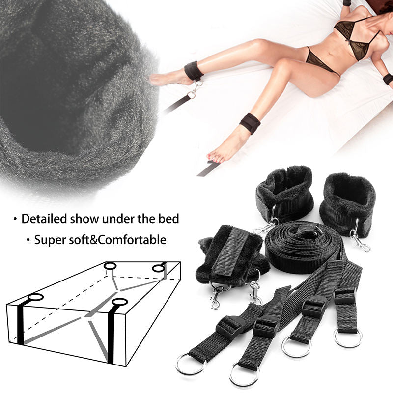 Multi Purpose Bed Restraining with Feather Handcuff alternate view