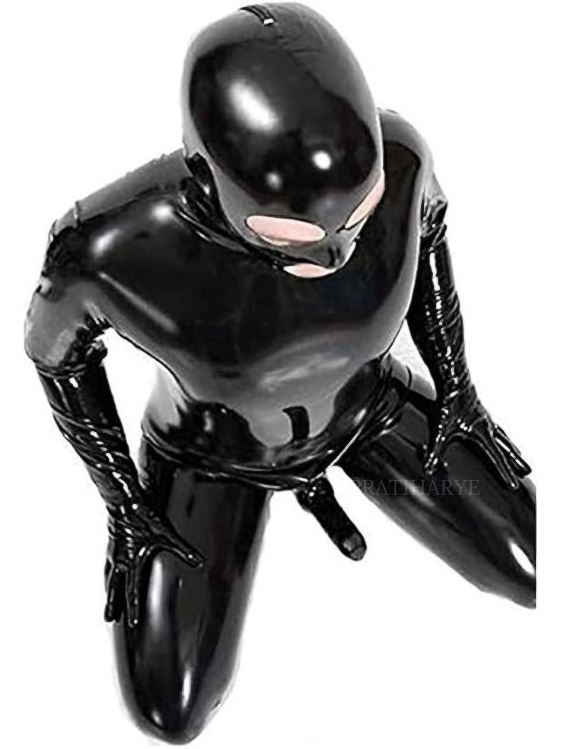 Men Faux Leather Zentai Suit alternate view