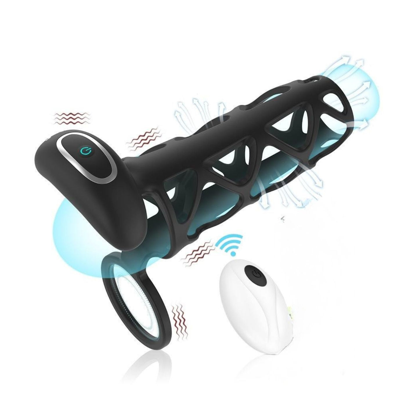 Vibrating Remote Control Silicone Penis Sleeve alternate view