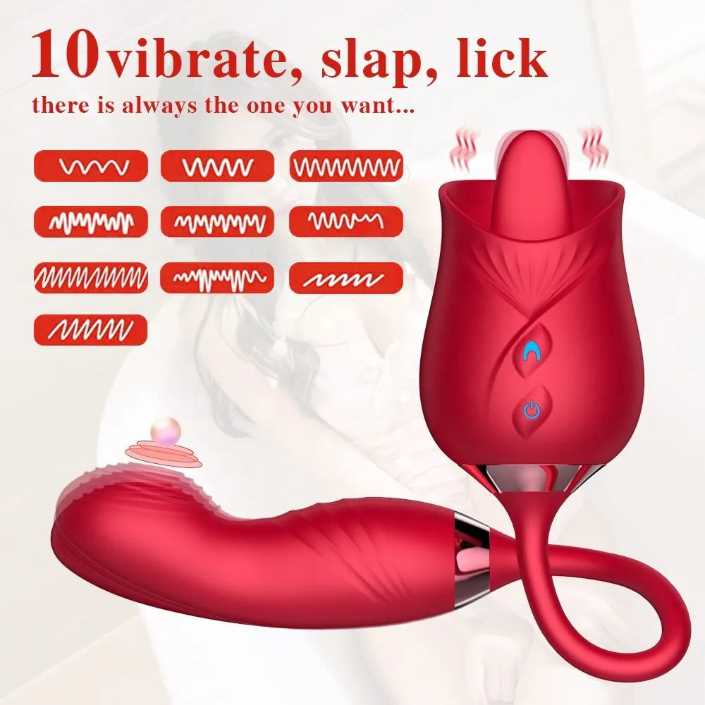 2 in 1 Man Ting Tongue Licking Thrusting Massager alternate view