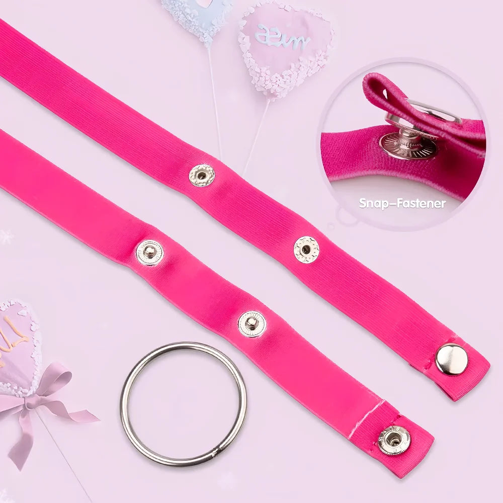 Adjustable Men's Chastity Belt Anti-Fall with Ring-Pink alternate view