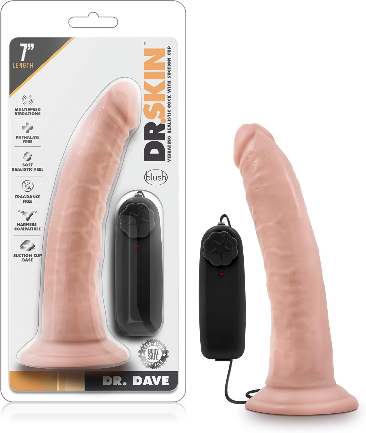 Realistic 8.5 Curved G-Spot Vibrating Dildo - Remote Multi-Speed, Suction Cup/Harness Compatible, Pvc, Ipx7 - Anal & Vag