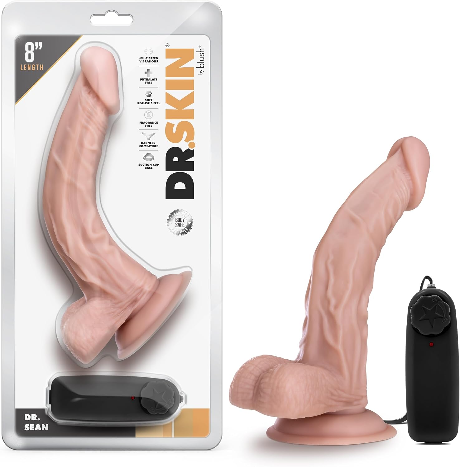 9.5 Long Dildo 2 Wide Multi-Speed Vibrating Penis Suction Cup Strap-On Compatible Anal Vaginal Pleasure Play Dildo Vibra