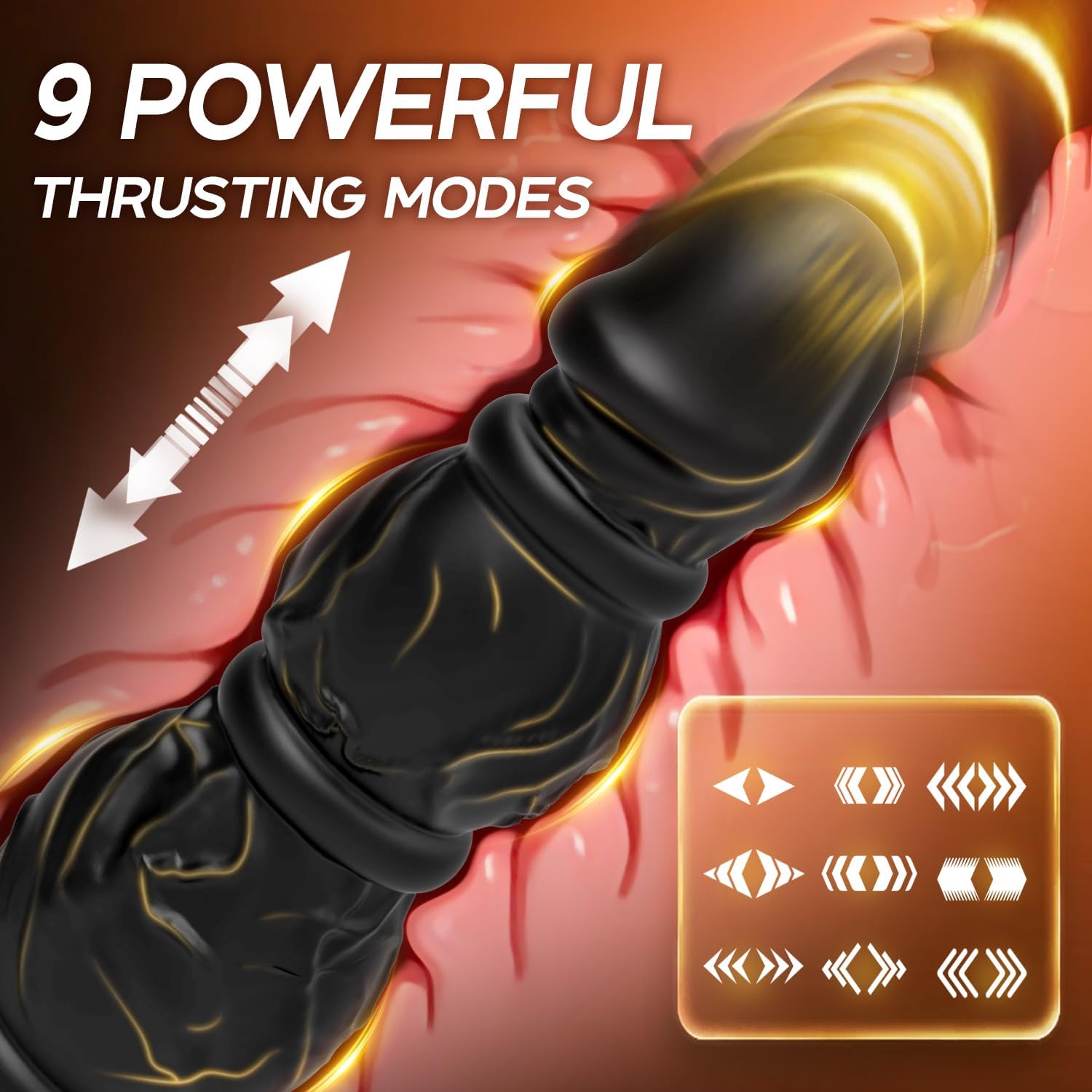 Thrusting Dildo Vibrator Sex Toys for Women 4 in 1 Heated Realistic Dildos with 360° Rotation for Clit G-spot Anal Stimu alternate view