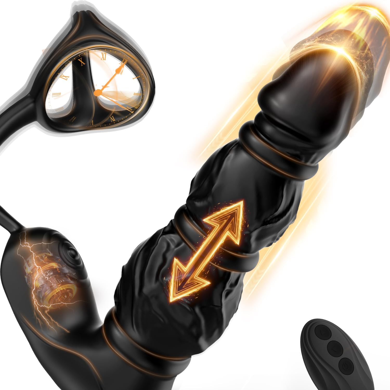 Thrusting Vibrating Prostate Massager with Realistic Texture