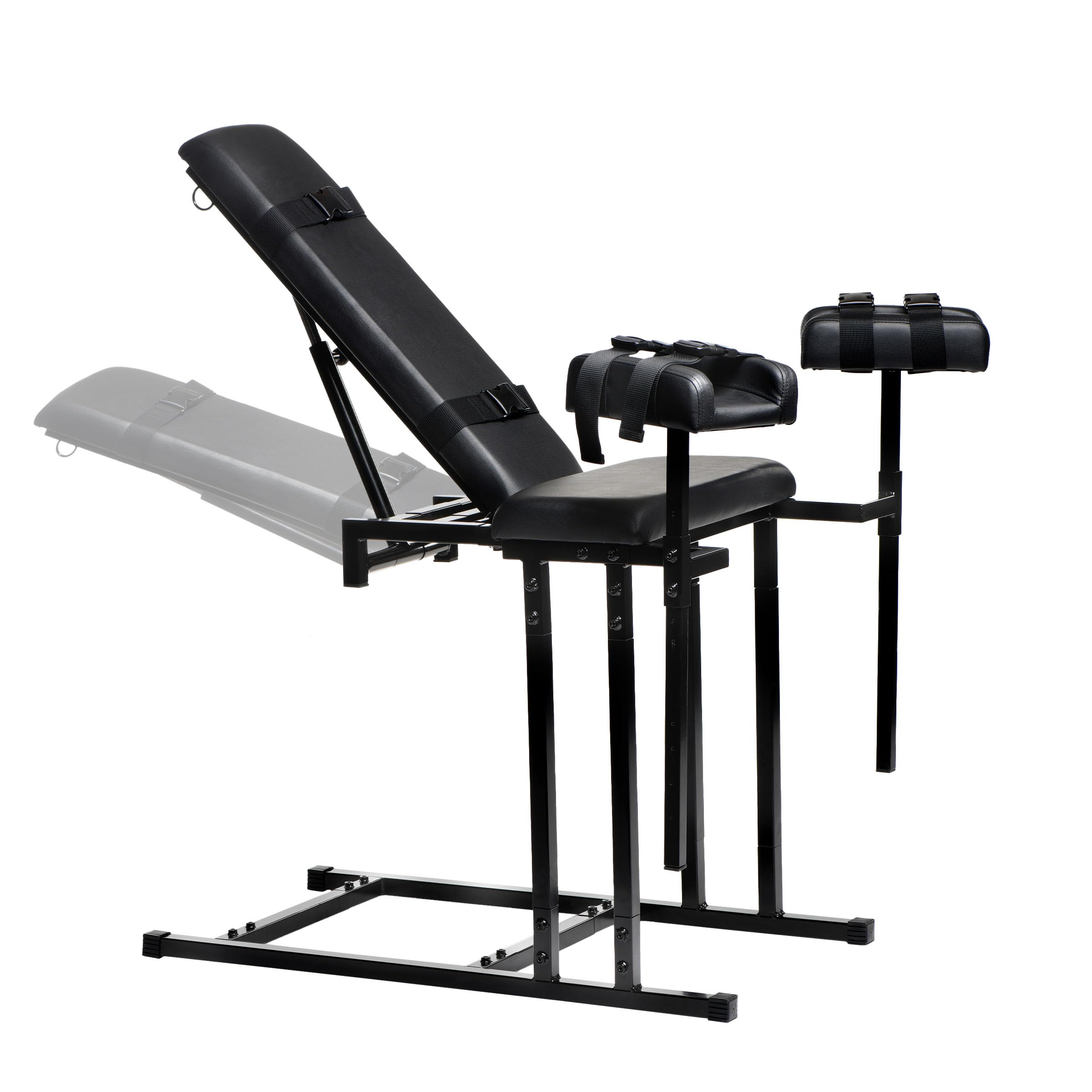 Master Series Adjustable Bondage Chair: BDSM Sex Bench with Restraint