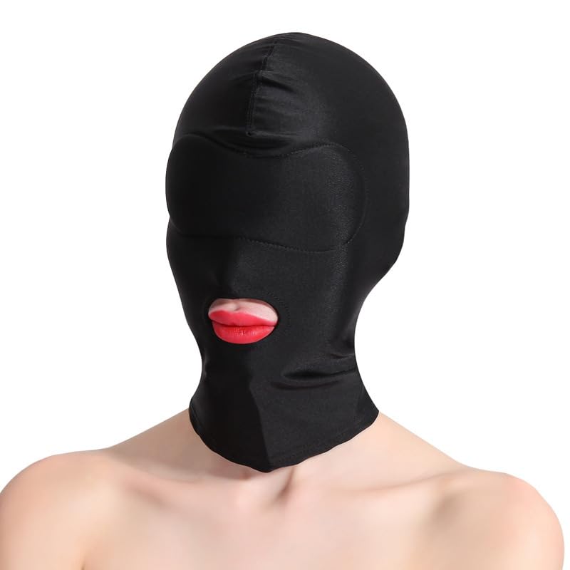 Elastic Sexy Face Masks for Women Black Full Face Cover for Halloween