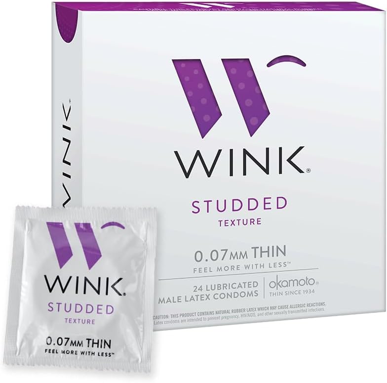WINK Studded Condoms, 24 count