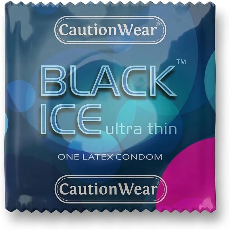 CautionWear Ultra Thin Condom, with Ultra Smooth Silicone-Based Lubricant, Parallel Sided Shape, with Reservoir Tip (100-Pack)