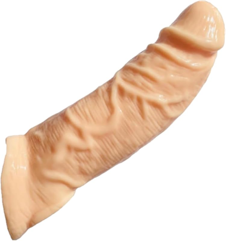 Threaded mace Condoms Male Condom Adult Lock fine Ring Sleeve Extender Flesh 8.66in