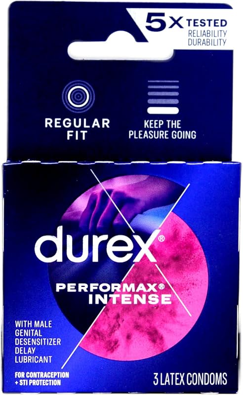 Durex Performance Intense Condom - 3 Count Box