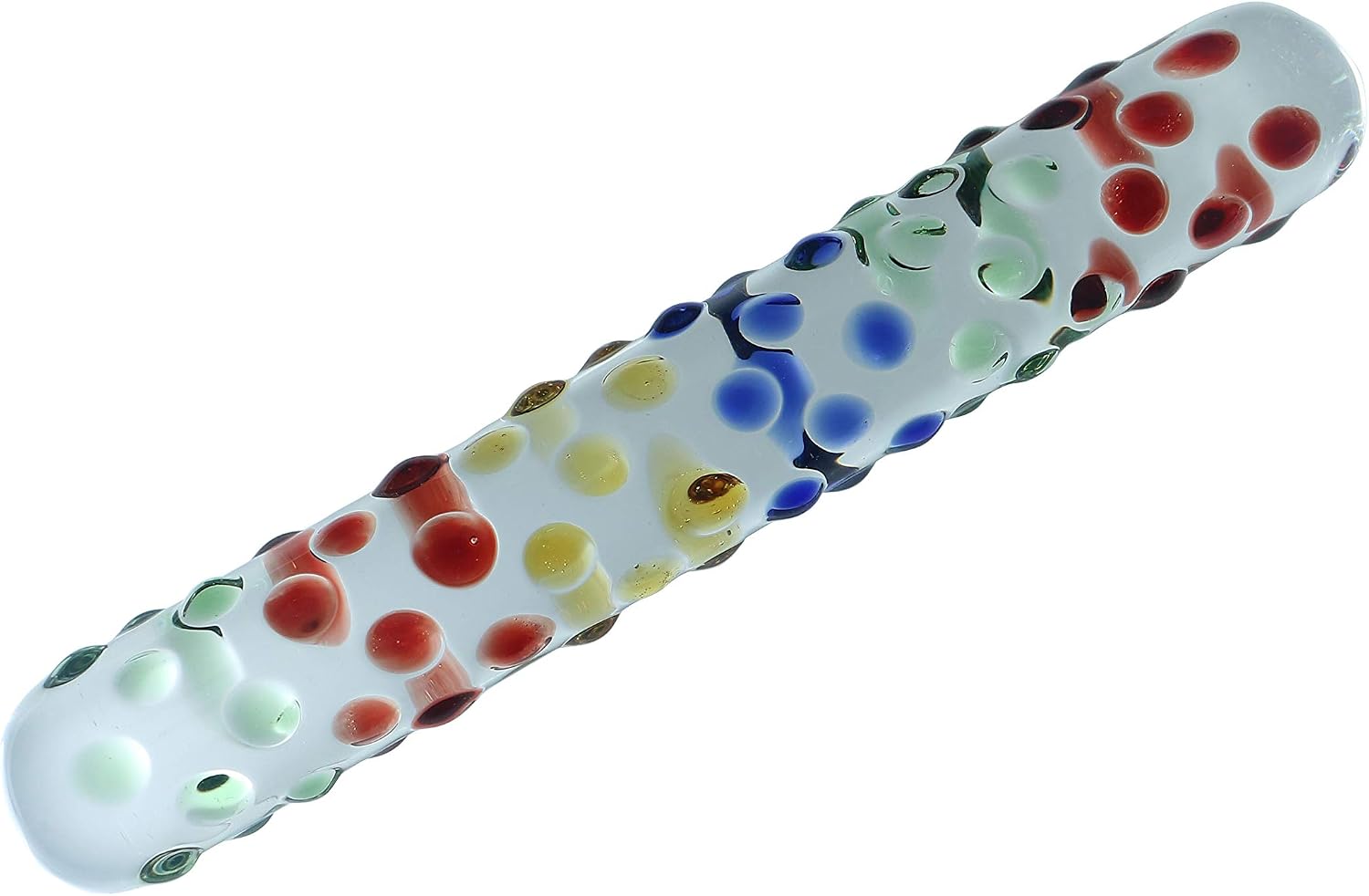 Glass Pleasure Wand, Rainbow Glass Dildo Ultimate Pleasure G-Spot Stimulation