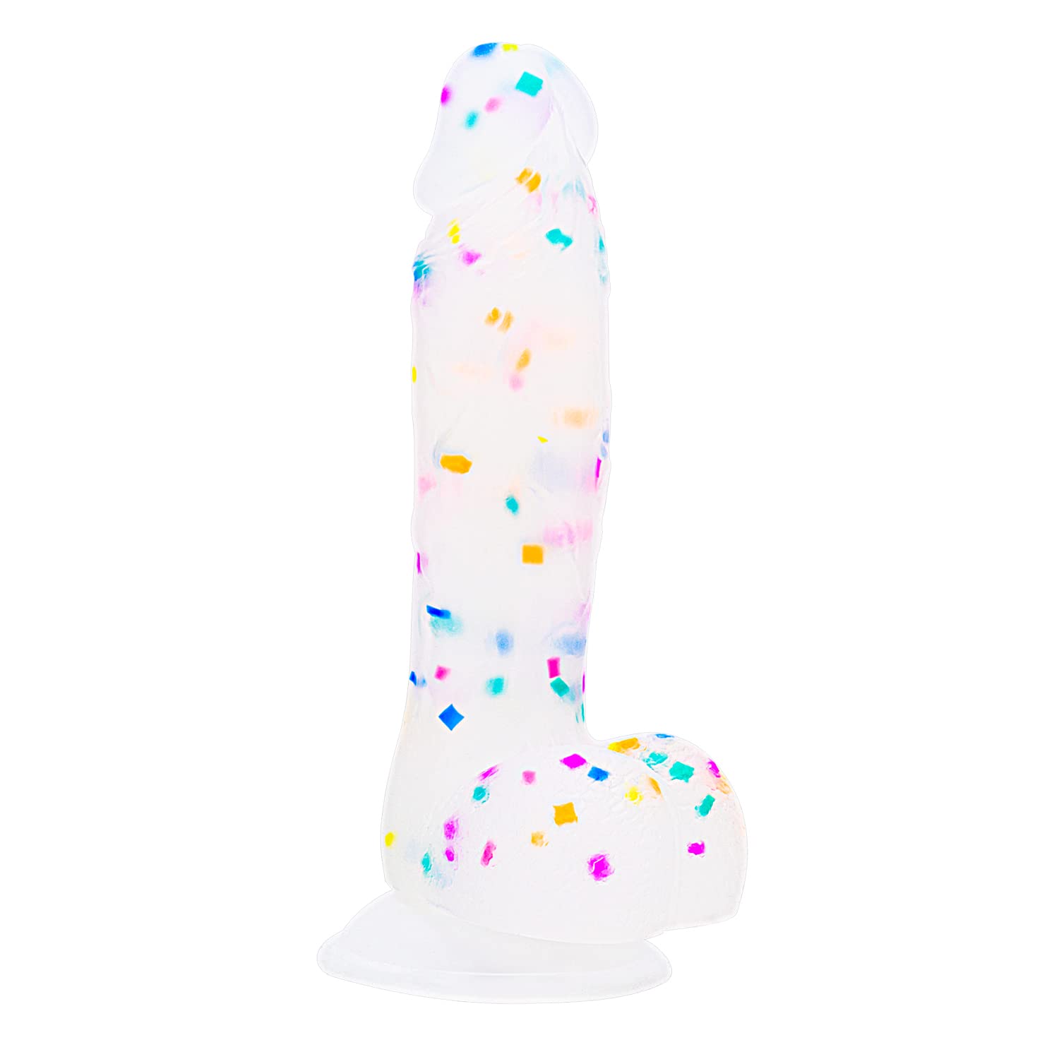 7.6in Colorful G Spot Dildo Strong Suction Cup Body Safe Hands Free