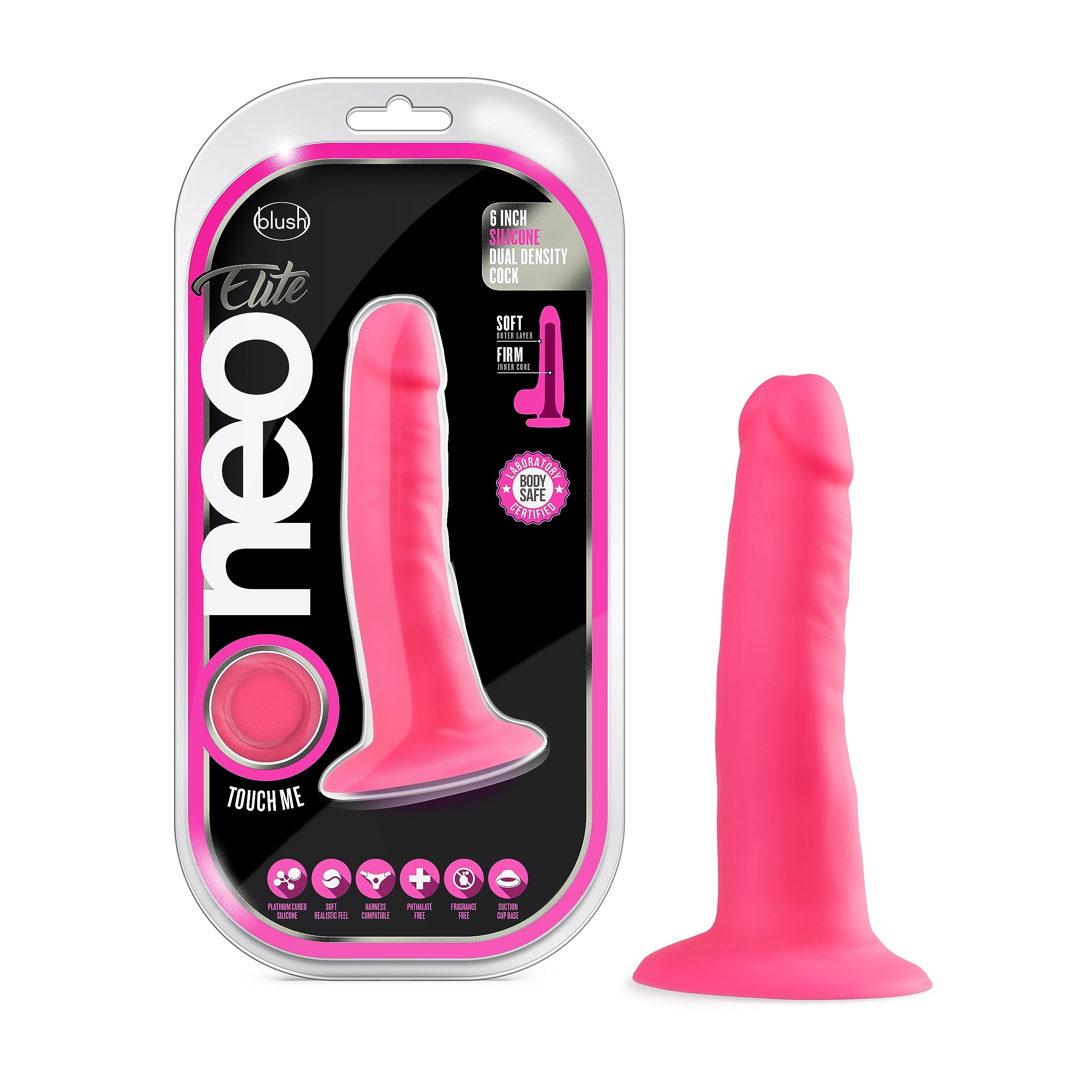 Neo Elite 5.5" Dildo for Beginners Ultrasilk Silicone Realistic Cock SensaFeel Technology