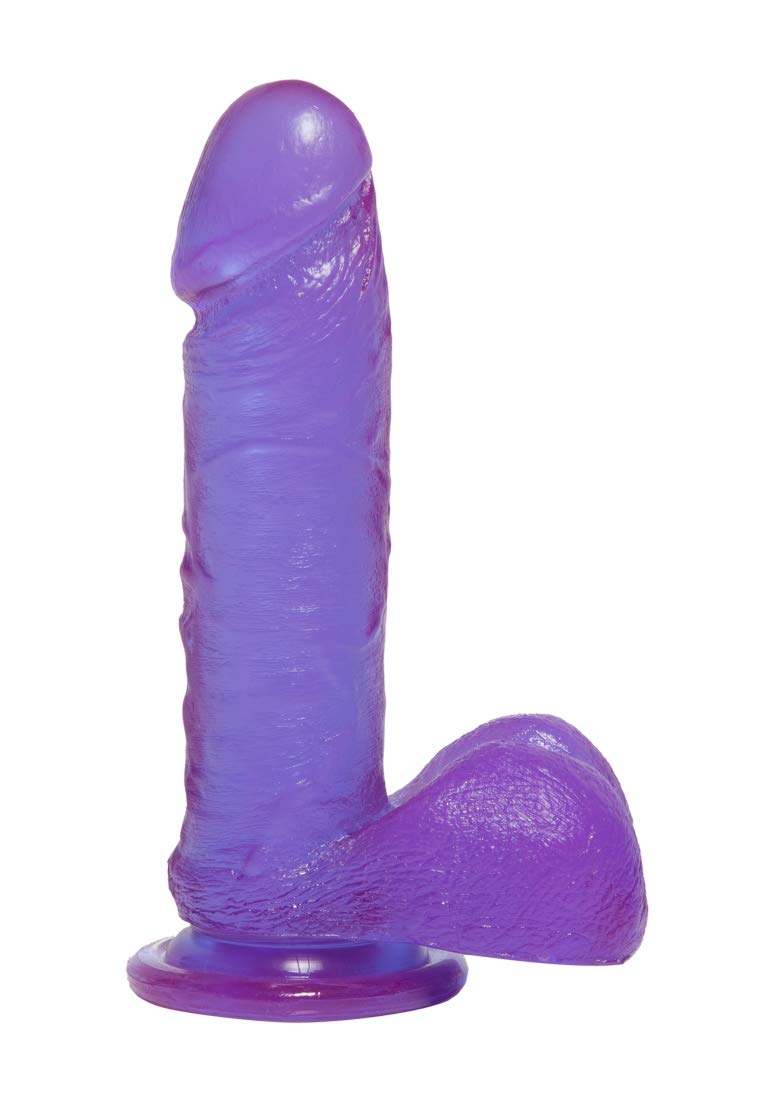 Crystal Jellies 7 Inch Realistic Cock With Balls Strong Suction Cup Base