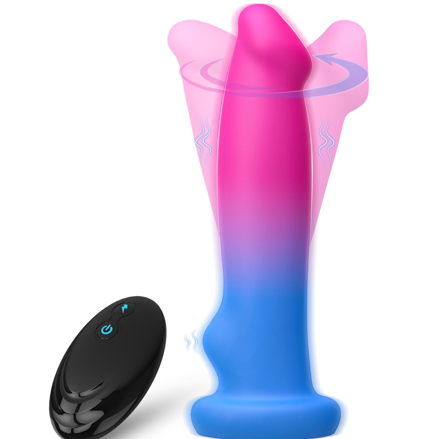 8.6'' Big Rotating Vibrating G Spot Dildo 10+1 Modes Remote Suction Cup