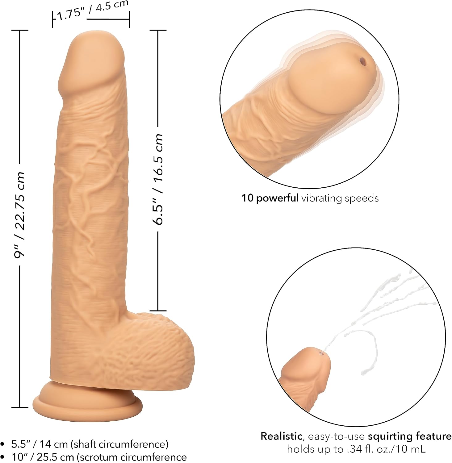 2.8'' Diameter Thick Clear Dildo Girthy Fat Dildo with Strong Suction Cup alternate view