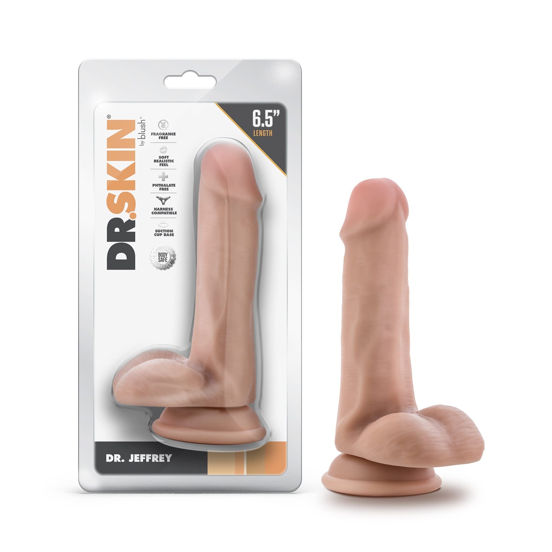 Dr. Skin: Dr. Jeffrey Slim 6.5" Dildo ~ 1.25" Wide Real Feel