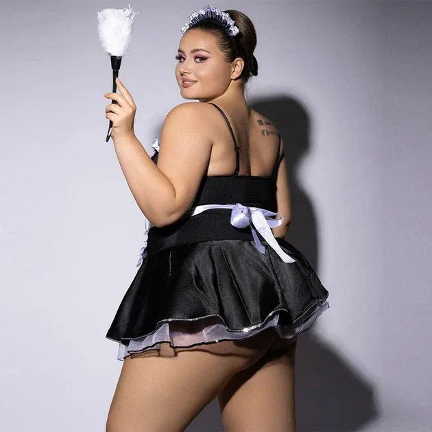 French Maid Roleplay Costume - Plus Size alternate view