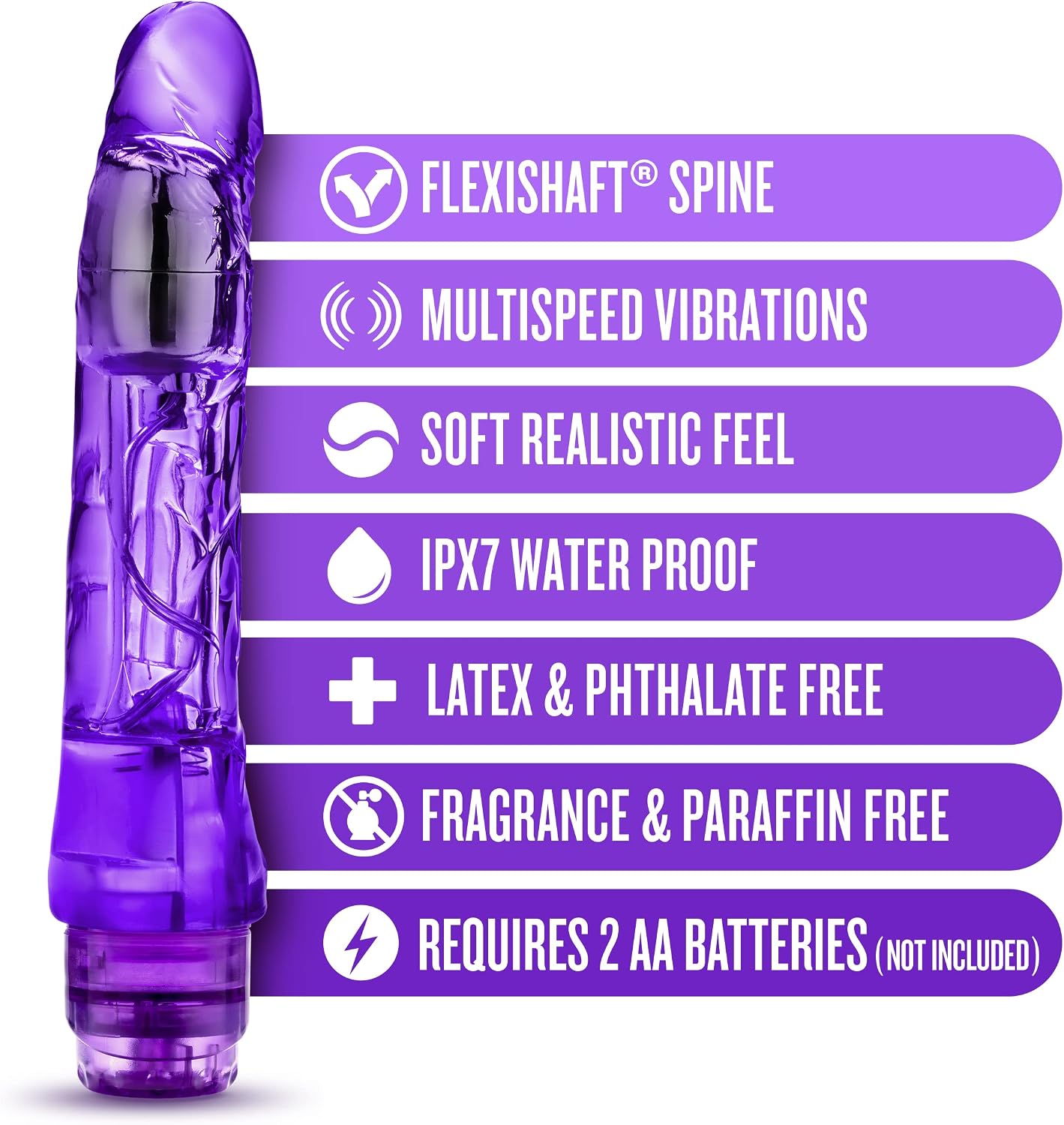 X5 Plus 9 Realistic Vibrating Dildo for Women, Men, Couples, 2 Wide Ultra Soft Lifelike Flexible Veiny Shaft, Multi-Spee alternate view