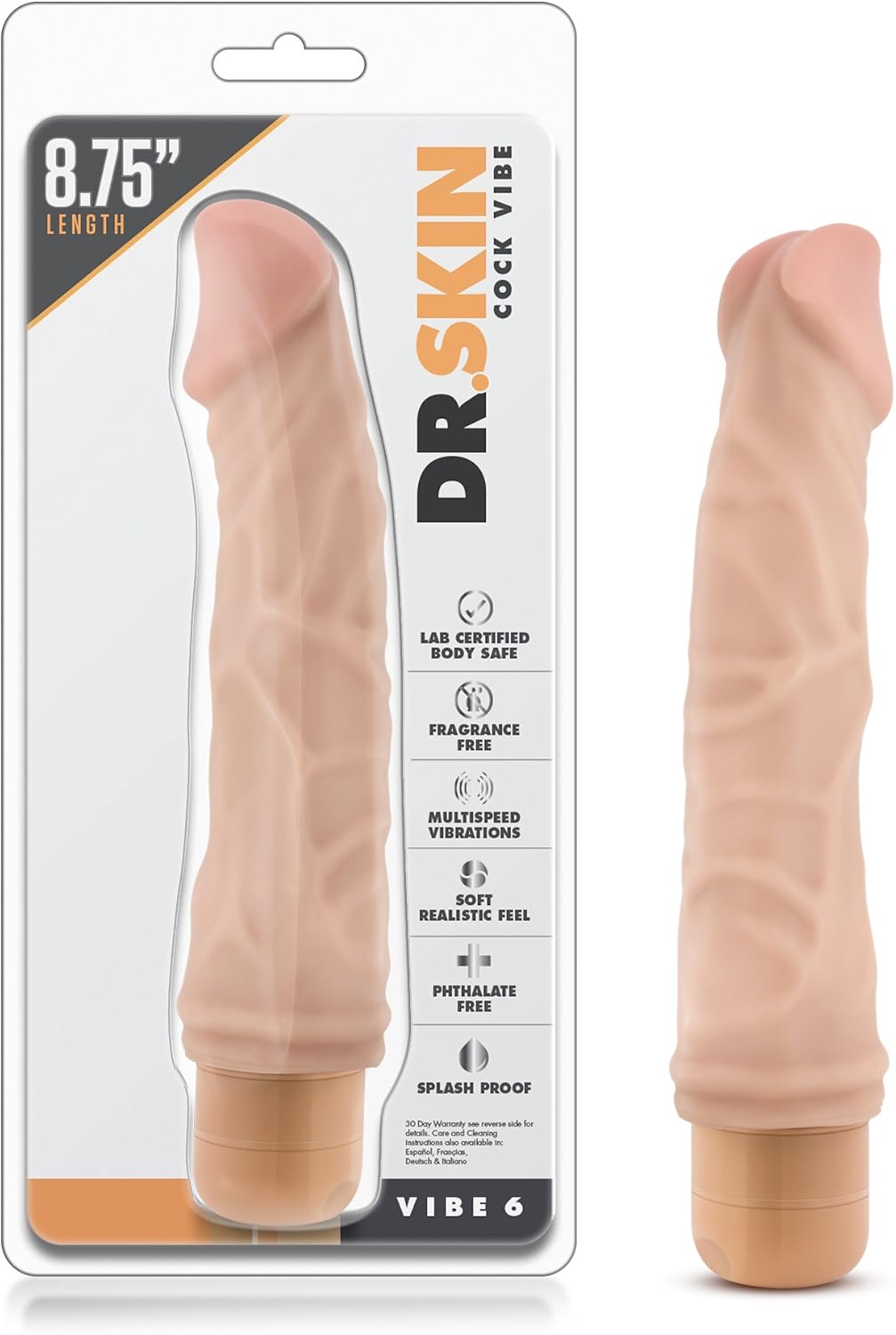 Cock Vibe-10 Long 8.5 Dildo Tunable Multispeed Female Vibrator Sex Toys for Clit G-Spot Anal Play, Waterproof, Quiet Fle