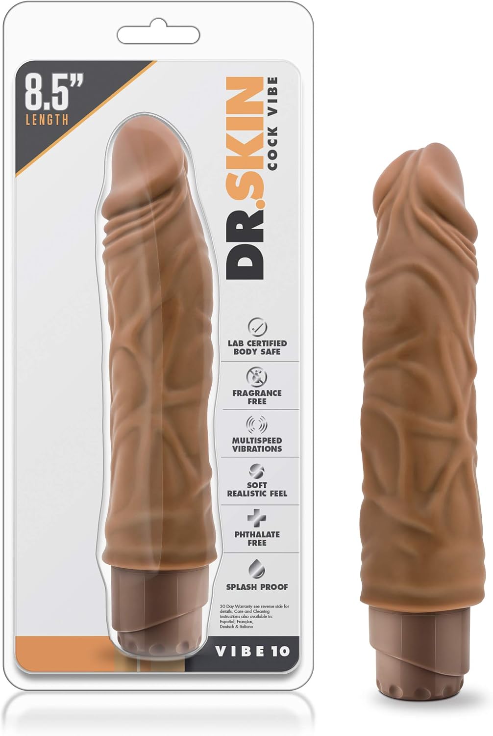 Cock Vibe #4 Realistic 8 Vibrating Dildo w/Clitoral Nubs - FlexiShaft Tech, Multi-Speed - Body Safe Pvc, Anal & Vaginal