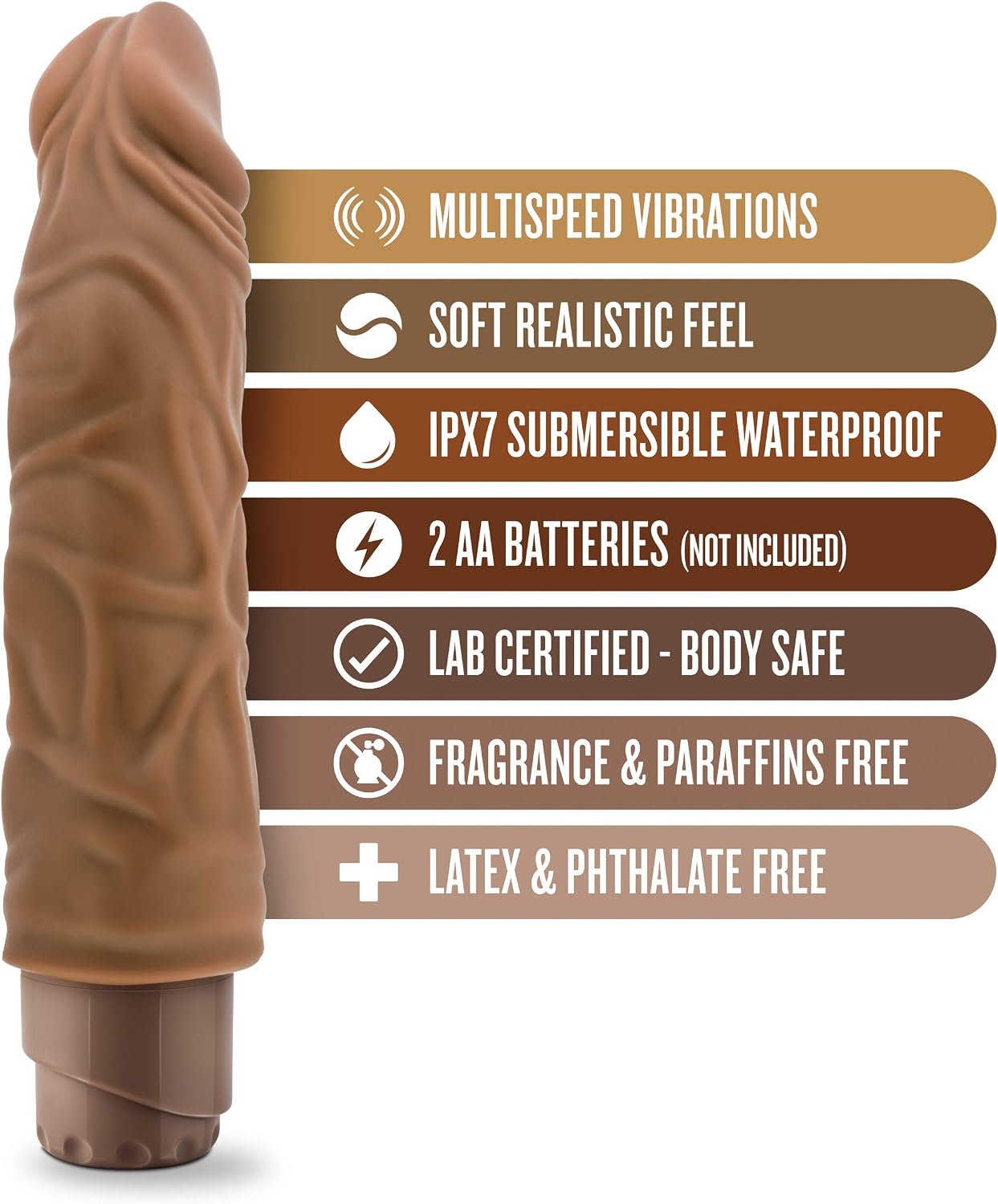 Cock Vibe #4 Realistic 8 Vibrating Dildo w/Clitoral Nubs - FlexiShaft Tech, Multi-Speed - Body Safe Pvc, Anal & Vaginal alternate view