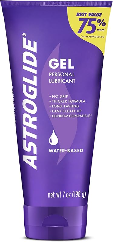 Water-Based Lube, Thicker Gel, Stay-Put No Drip, 7 Fl Oz